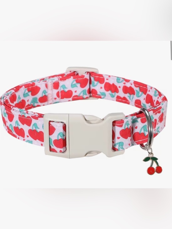 Other - Cheery Cherry Dog Collar with charm. One left! X Small